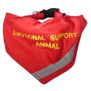 Emotional Support Animal Bandana/Collar Reflective Fits 16" - 20"